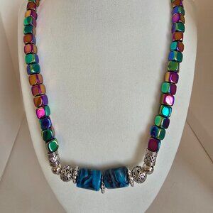 Handmade beaded necklace and 2 bracelets